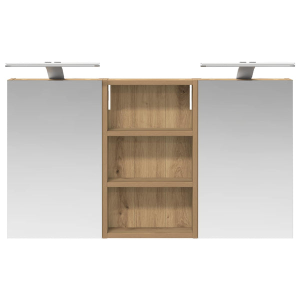 Kylpyhuoneen kaappisetti 3 kpl 90 x 10,5 x 50 cm Tekninen puu