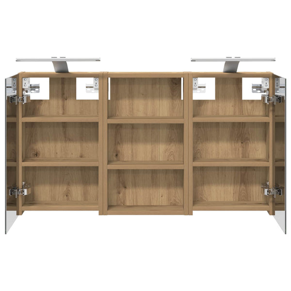 Kylpyhuoneen kaappisetti 3 kpl 90 x 10,5 x 50 cm Tekninen puu