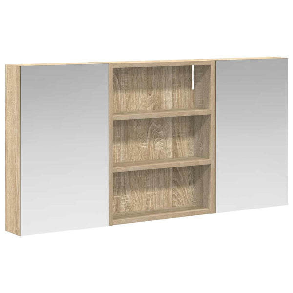 Kylpyhuoneen kaappisetti 3 kpl 100 x 10,5 x 50 cm Tekninen puu