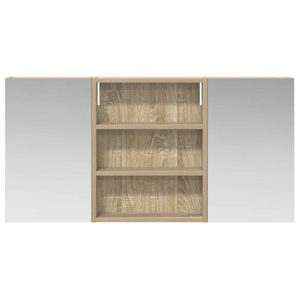 Kylpyhuoneen kaappisetti 3 kpl 100 x 10,5 x 50 cm Tekninen puu