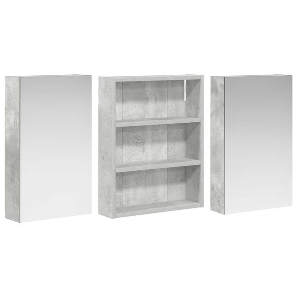 Kylpyhuoneen kaappisetti 3 kpl 100 x 10,5 x 50 cm Tekninen puu