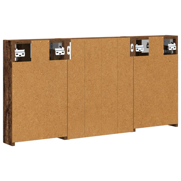 Kylpyhuoneen kaappisetti 3 kpl 100 x 10,5 x 50 cm Tekninen puu