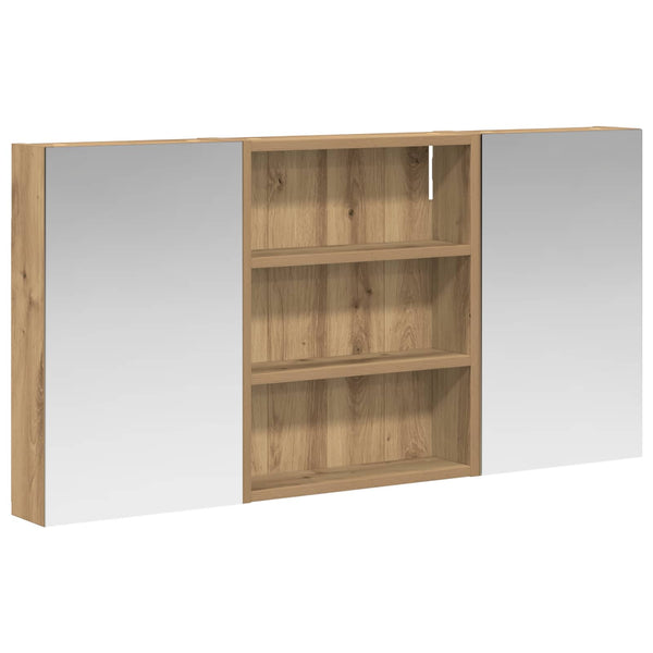 Kylpyhuoneen kaappisetti 3 kpl 100 x 10,5 x 50 cm Tekninen puu