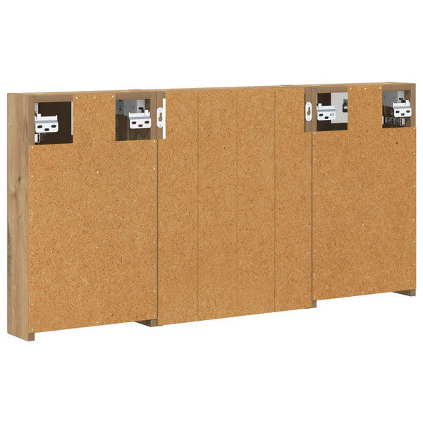 Kylpyhuoneen kaappisetti 3 kpl 100 x 10,5 x 50 cm Tekninen puu