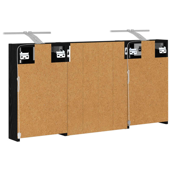 Kylpyhuoneen kaappisetti 3 kpl 100 x 10,5 x 50 cm Tekninen puu