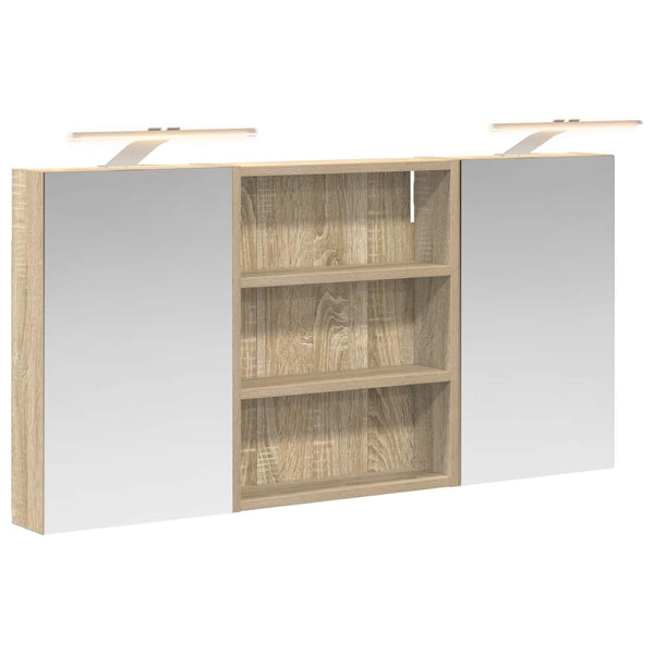 Kylpyhuoneen kaappisetti 3 kpl 100 x 10,5 x 50 cm Tekninen puu
