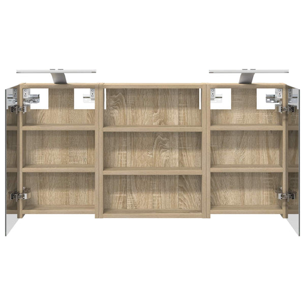 Kylpyhuoneen kaappisetti 3 kpl 100 x 10,5 x 50 cm Tekninen puu
