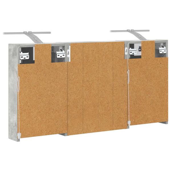 Kylpyhuoneen kaappisetti 3 kpl 100 x 10,5 x 50 cm Tekninen puu