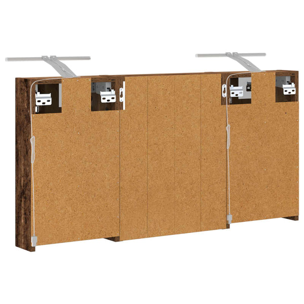 Kylpyhuoneen kaappisetti 3 kpl 100 x 10,5 x 50 cm Tekninen puu