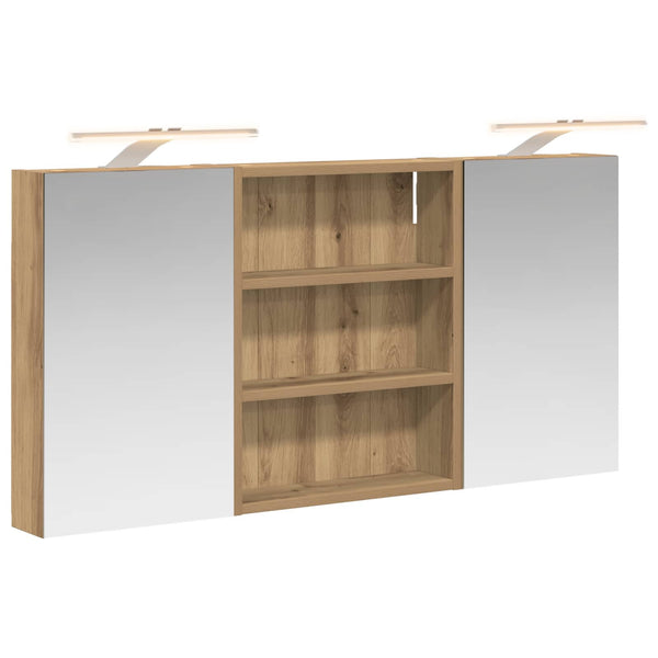 Kylpyhuoneen kaappisetti 3 kpl 100 x 10,5 x 50 cm Tekninen puu