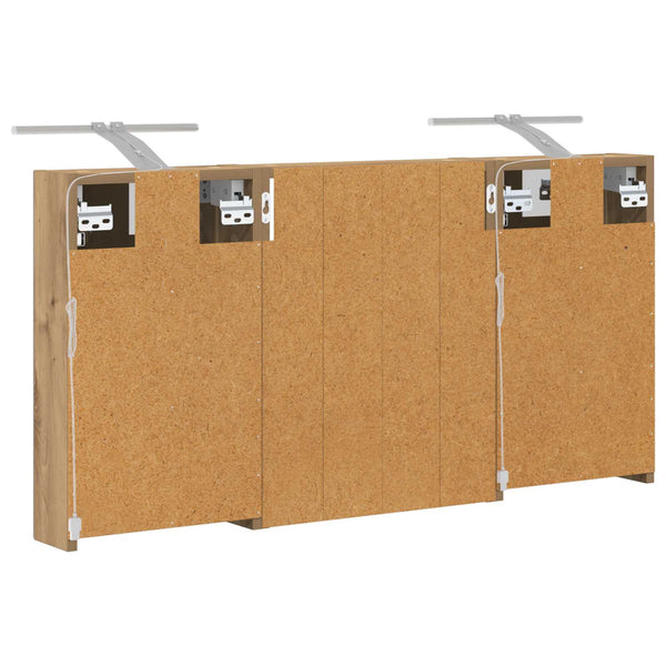 Kylpyhuoneen kaappisetti 3 kpl 100 x 10,5 x 50 cm Tekninen puu
