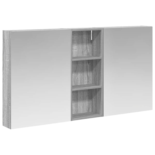 Kylpyhuoneen kaappisetti 3 kpl 130 x 14,5 x 70 cm Tekninen puu