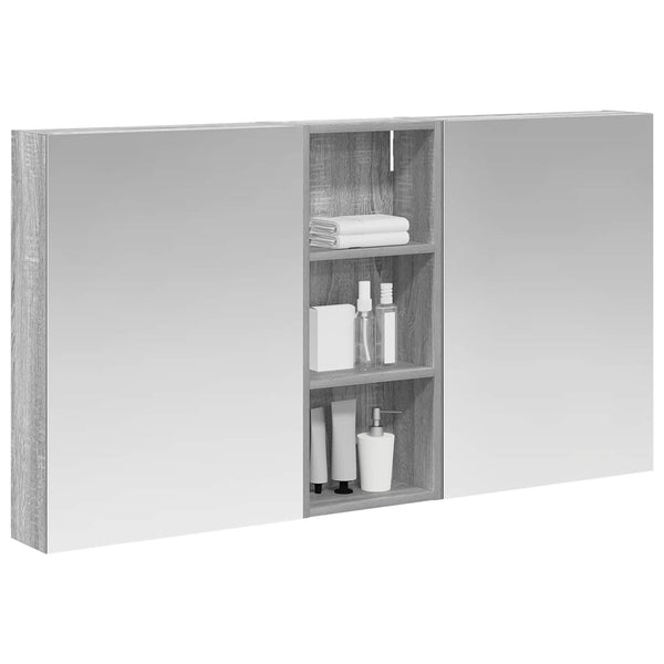 Kylpyhuoneen kaappisetti 3 kpl 130 x 14,5 x 70 cm Tekninen puu