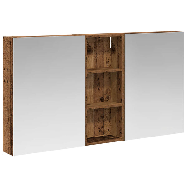 Kylpyhuoneen kaappisetti 3 kpl 130 x 14,5 x 70 cm Tekninen puu