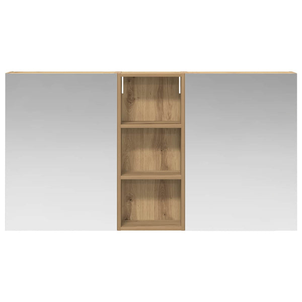 Kylpyhuoneen kaappisetti 3 kpl 130 x 14,5 x 70 cm Tekninen puu