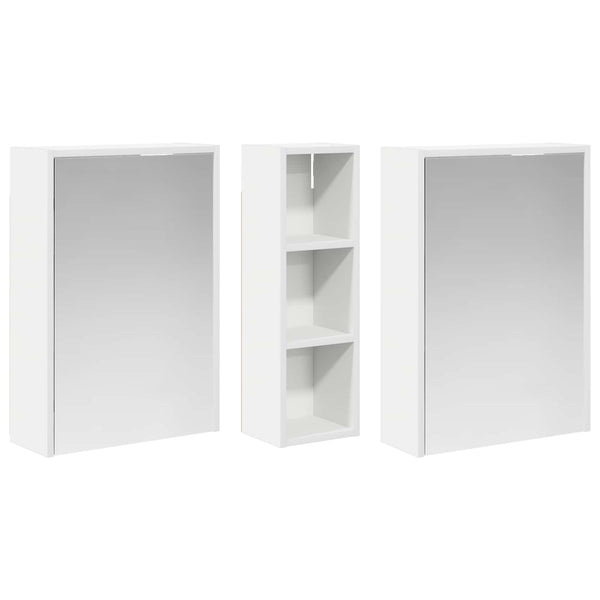 Kylpyhuoneen kaappisetti 3 kpl 106 x 16 x 62,5 cm Tekninen puu