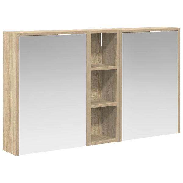 Kylpyhuoneen kaappisetti 3 kpl 106 x 16 x 62,5 cm Tekninen puu