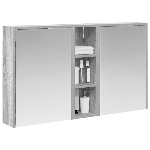 Kylpyhuoneen kaappisetti 3 kpl 106 x 16 x 62,5 cm Tekninen puu