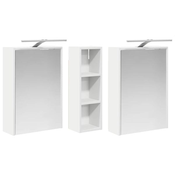 Kylpyhuoneen kaappisetti 3 kpl 106 x 16 x 62,5 cm Tekninen puu