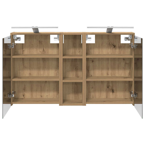 Kylpyhuoneen kaappisetti 3 kpl 106 x 16 x 62,5 cm Tekninen puu