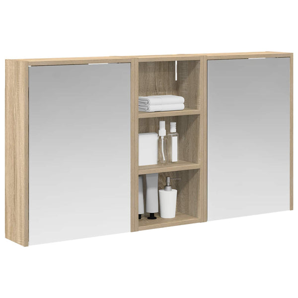 Kylpyhuoneen kaappisetti 3 kpl 116 x 16 x 62,5 cm Tekninen puu