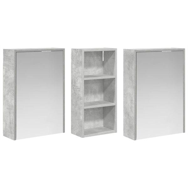 Kylpyhuoneen kaappisetti 3 kpl 116 x 16 x 62,5 cm Tekninen puu