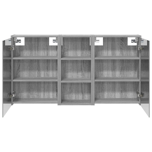 Kylpyhuoneen kaappisetti 3 kpl 116 x 16 x 62,5 cm Tekninen puu
