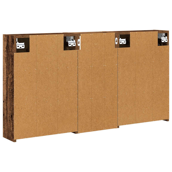 Kylpyhuoneen kaappisetti 3 kpl 116 x 16 x 62,5 cm Tekninen puu