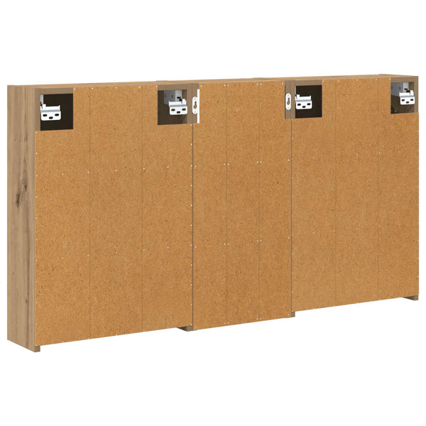 Kylpyhuoneen kaappisetti 3 kpl 116 x 16 x 62,5 cm Tekninen puu