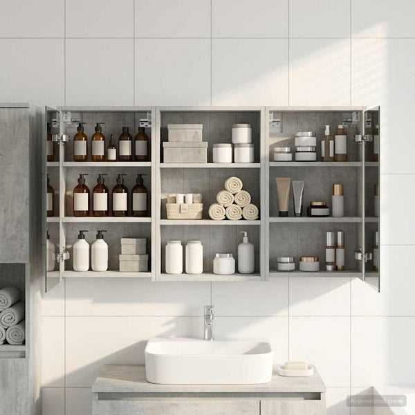 Kylpyhuoneen kaappisetti 3 kpl 126 x 16 x 62.5 cm Tekninen puu