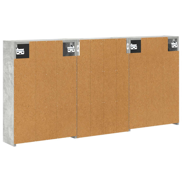 Kylpyhuoneen kaappisetti 3 kpl 126 x 16 x 62.5 cm Tekninen puu
