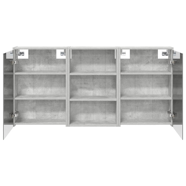 Kylpyhuoneen kaappisetti 3 kpl 126 x 16 x 62.5 cm Tekninen puu