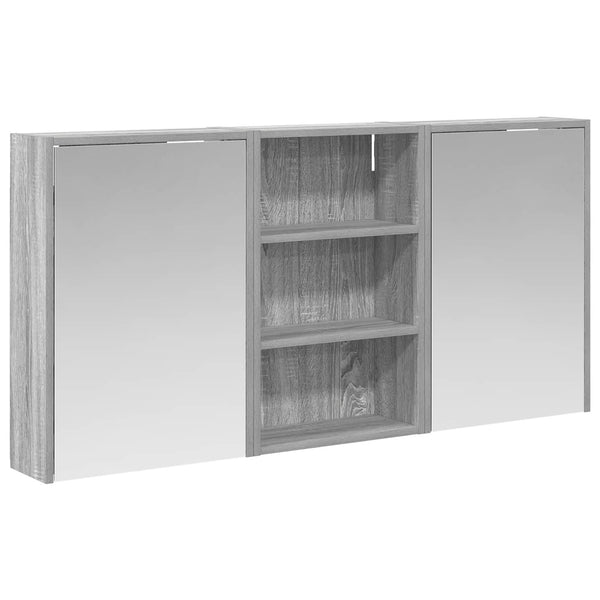 Kylpyhuoneen kaappisetti 3 kpl 126 x 16 x 62.5 cm Tekninen puu