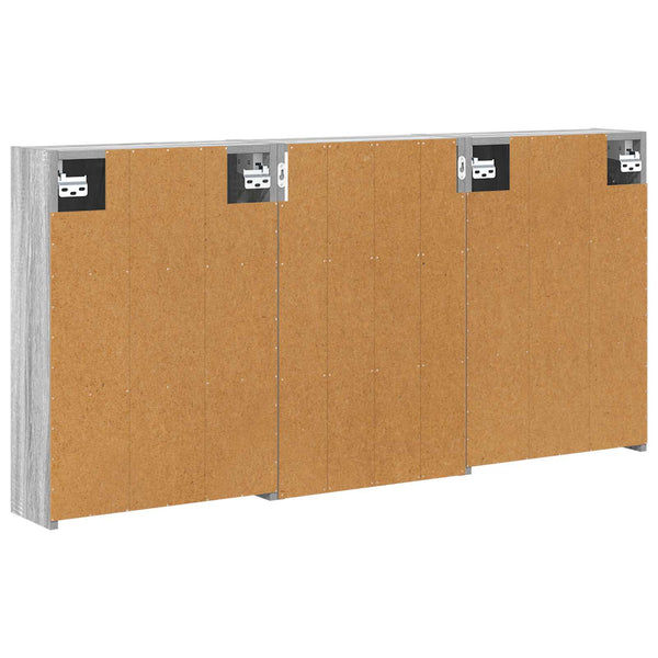 Kylpyhuoneen kaappisetti 3 kpl 126 x 16 x 62.5 cm Tekninen puu