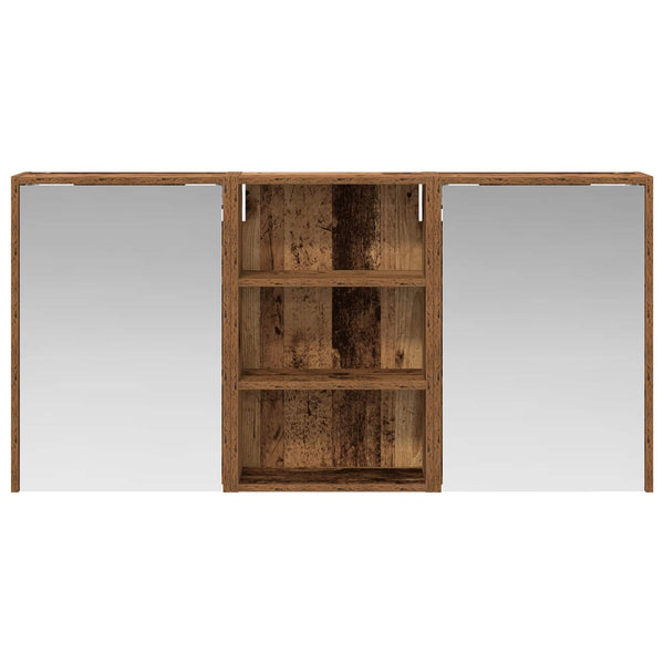 Kylpyhuoneen kaappisetti 3 kpl 126 x 16 x 62.5 cm Tekninen puu