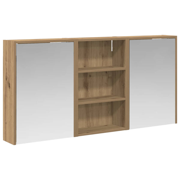 Kylpyhuoneen kaappisetti 3 kpl 126 x 16 x 62.5 cm Tekninen puu