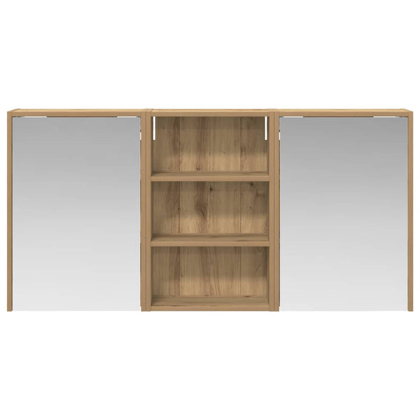 Kylpyhuoneen kaappisetti 3 kpl 126 x 16 x 62.5 cm Tekninen puu