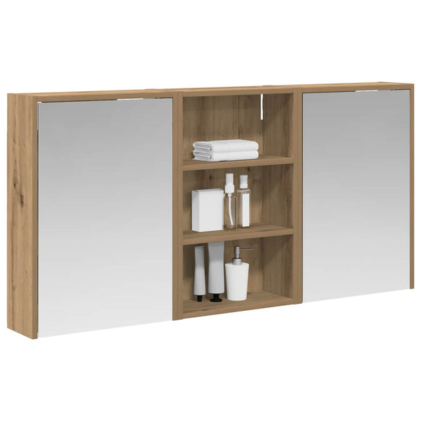 Kylpyhuoneen kaappisetti 3 kpl 126 x 16 x 62.5 cm Tekninen puu