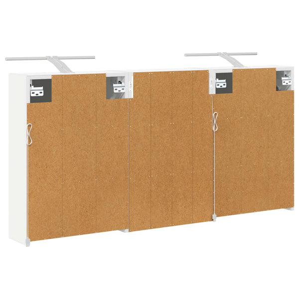 Kylpyhuoneen kaappisetti 3 kpl 126 x 16 x 62.5 cm Tekninen puu