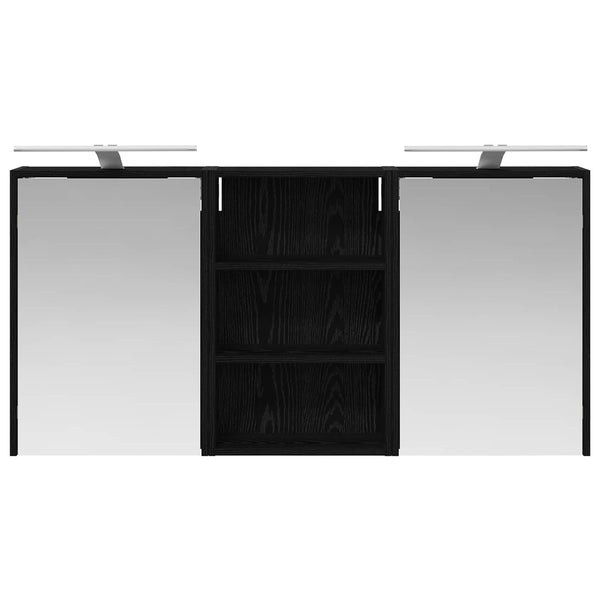 Kylpyhuoneen kaappisetti 3 kpl 126 x 16 x 62.5 cm Tekninen puu