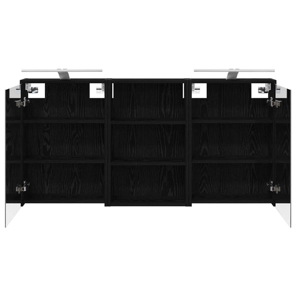 Kylpyhuoneen kaappisetti 3 kpl 126 x 16 x 62.5 cm Tekninen puu