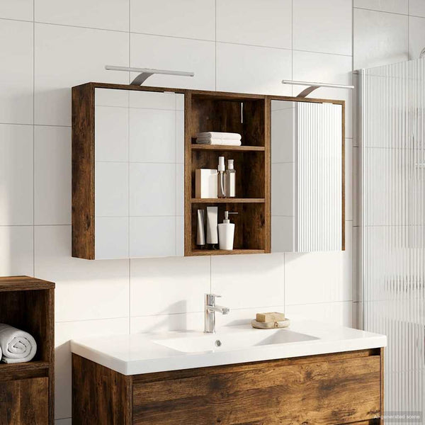 Kylpyhuoneen kaappisetti 3 kpl 126 x 16 x 62.5 cm Tekninen puu