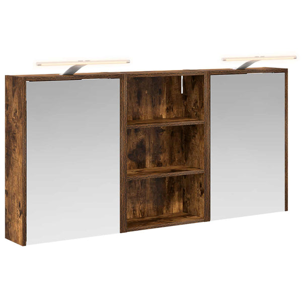 Kylpyhuoneen kaappisetti 3 kpl 126 x 16 x 62.5 cm Tekninen puu