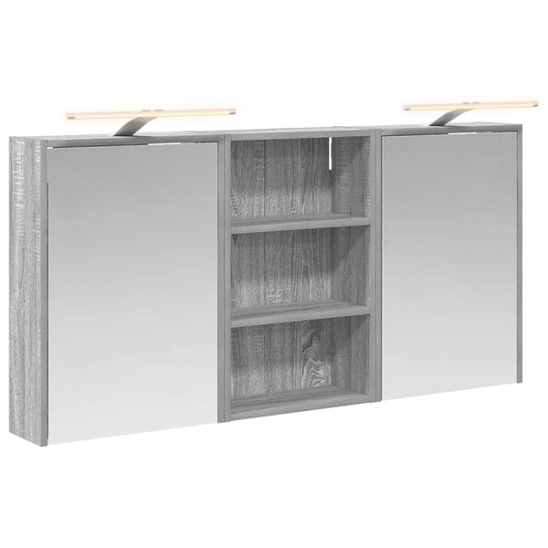 Kylpyhuoneen kaappisetti 3 kpl 126 x 16 x 62.5 cm Tekninen puu