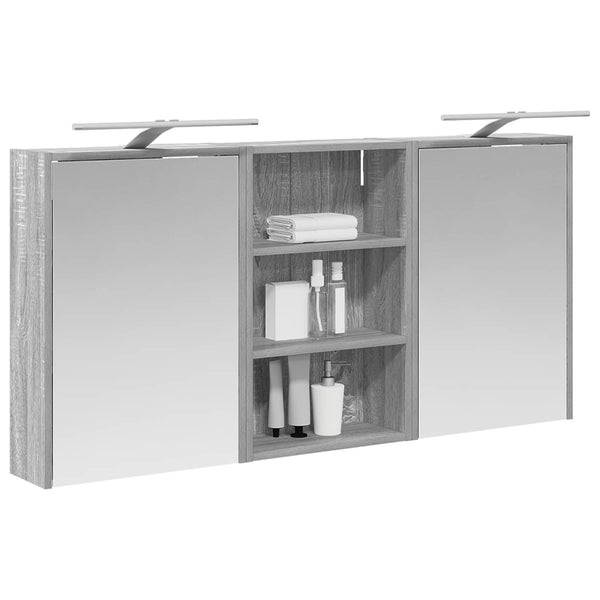 Kylpyhuoneen kaappisetti 3 kpl 126 x 16 x 62.5 cm Tekninen puu