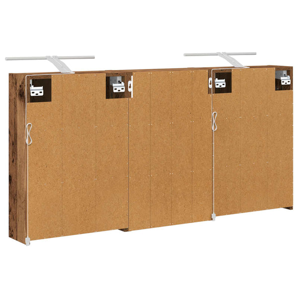 Kylpyhuoneen kaappisetti 3 kpl 126 x 16 x 62.5 cm Tekninen puu