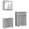 Kylpyhuonekalustesetti 3 kpl Harmaa Sonoma 72,5 x 36,5 x 100 cm