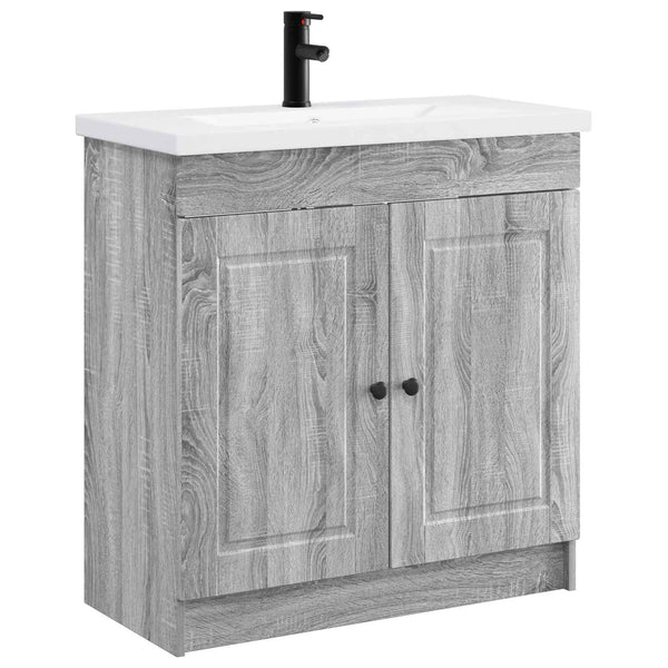 Kylpyhuonekalustesetti Harmaa Sonoma 78,5 x 37,5 x 81 cm