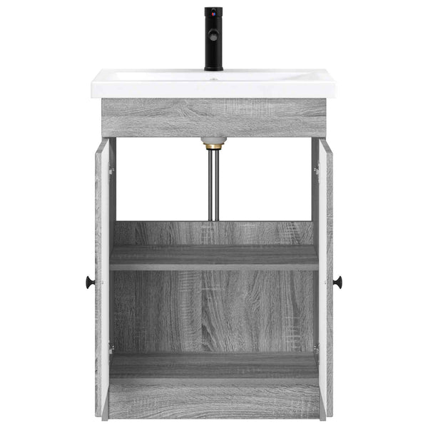 Kylpyhuonekalustesetti Harmaa Sonoma 56 x 37,5 x 81 cm