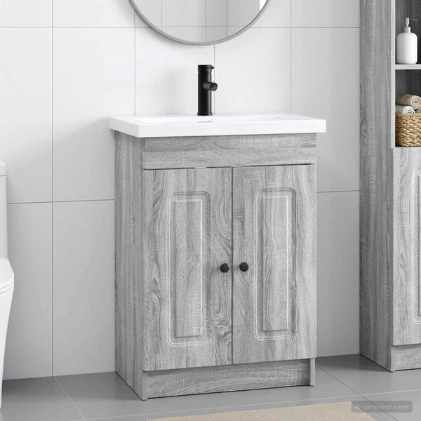 Kylpyhuonekalustesetti Harmaa Sonoma 78,5 x 37,5 x 81 cm